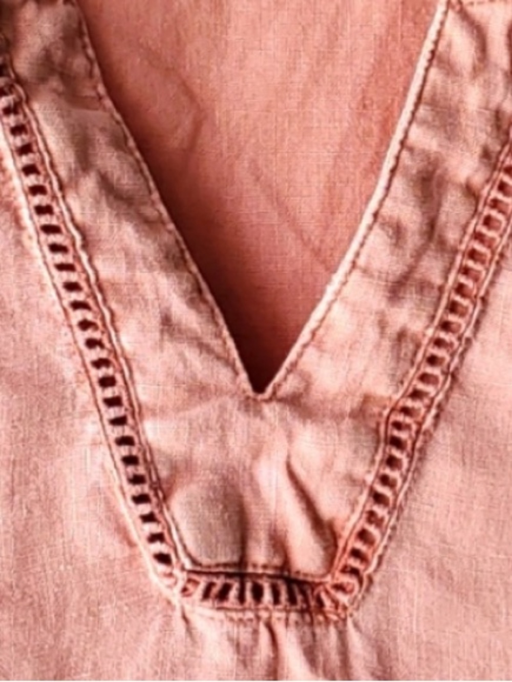 Sigrid Olsen Salmon Linen Sleeveless Dress - Picture 3 of 10